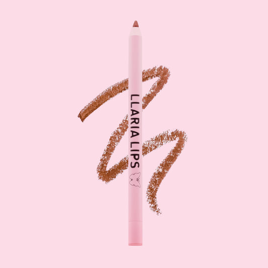 Pink lip liner pencil with nude brown lip liner